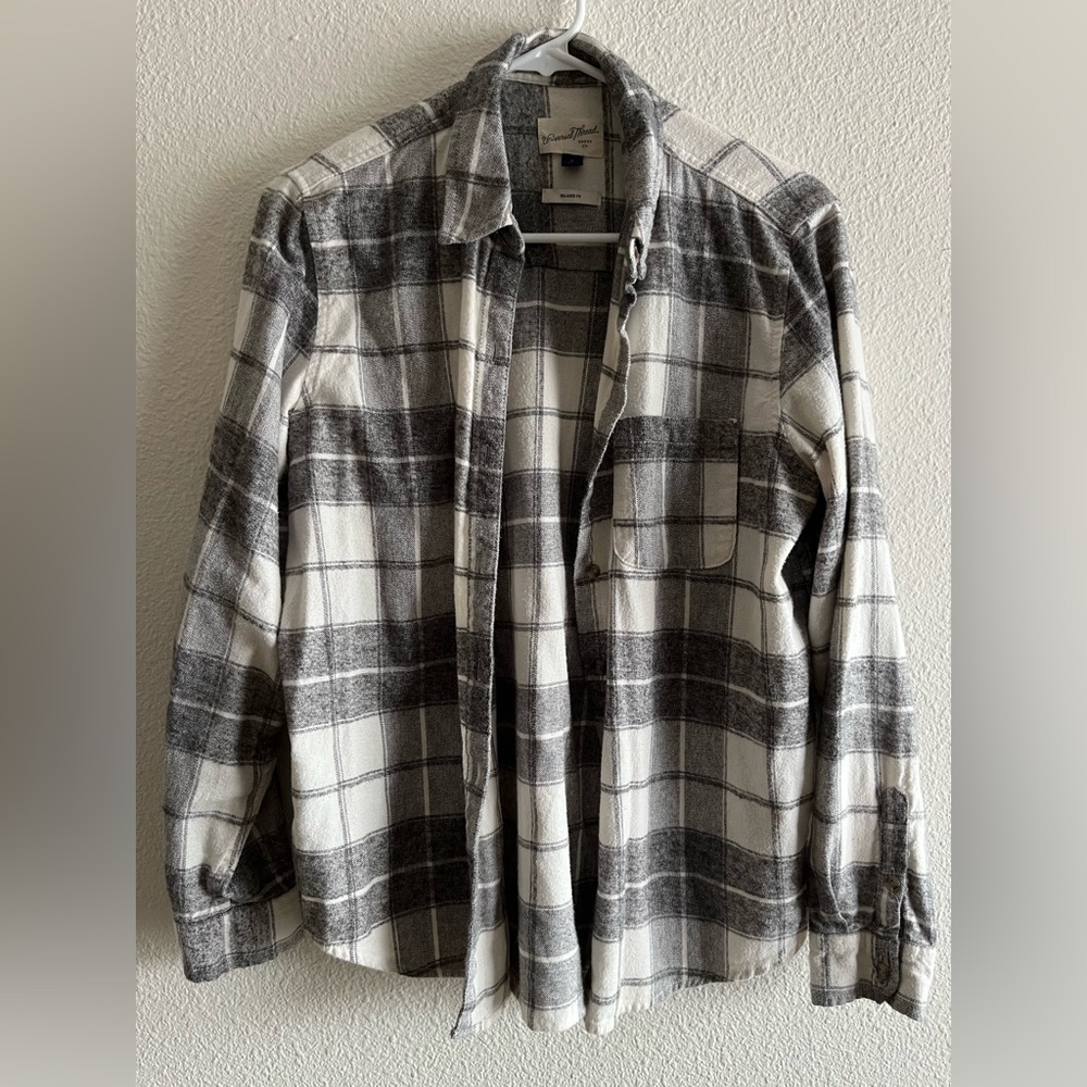 Gray and white flannel!